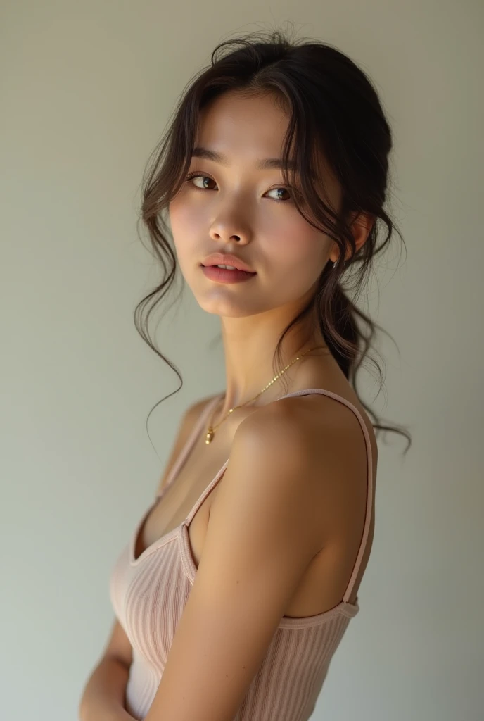 a 20 year old asian woman with a beautiful body, sexly, calcinha sexly e bem pequena na frente