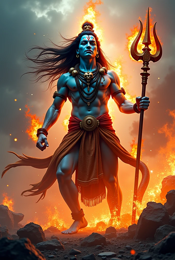 Create a reel for Facebook more than 2 min on lord shiva worship 