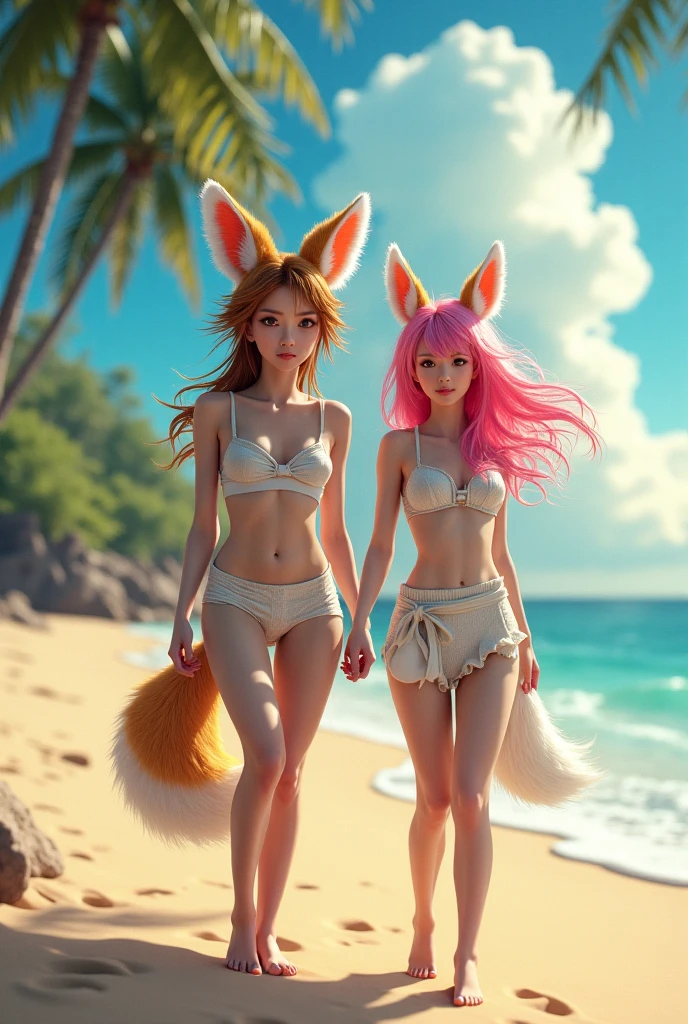 1 girl, solo, (nsfw), cute redhead 18-year-old girl in twin tails, ((perfect female body)) multiple (rainbow colored hair: 1.2), (beautiful detailed blue eyes: 1.6), (photo realistic eyes: 1.6), happy, Ukrainian, (petite body), ((small hips)), pale white skin, wearing a ((sheer)) ((see through)) (pantyhose playboy bunny) outfit, ((sheer)) ((see through)), (partial nudity), (camel toe), frilly edges, frilly, shiny oily pantyhose, post apocalyptic background, bleak barren desert, very dark cloud covered sky, photo realistic.