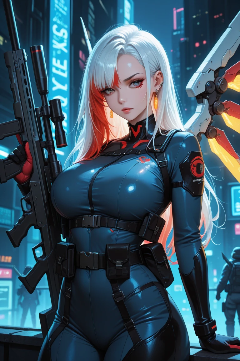 Martyna Nejman, Kiyoko Arai, Surreal, mysterious, strange, fantastical, fantasy, Sci-fi, Japanese anime, beautiful girl from Mars enjoying Christmas shopping, short-haired, boyish, perfect voluminous body, detailed masterpiece cinematic lighting