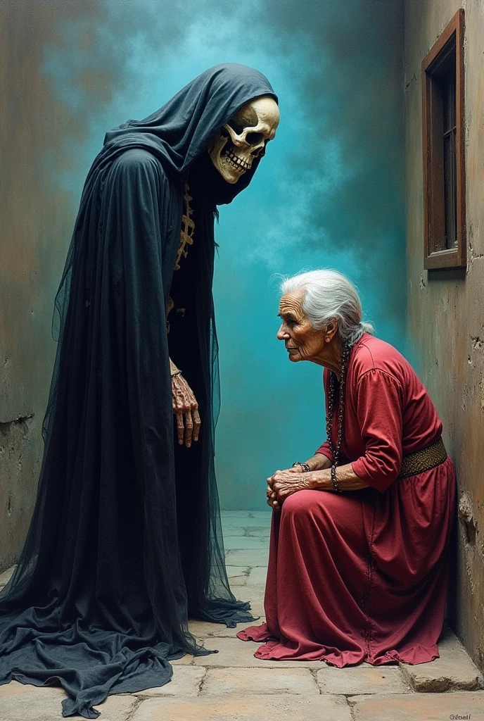 Yamraj and old woman death