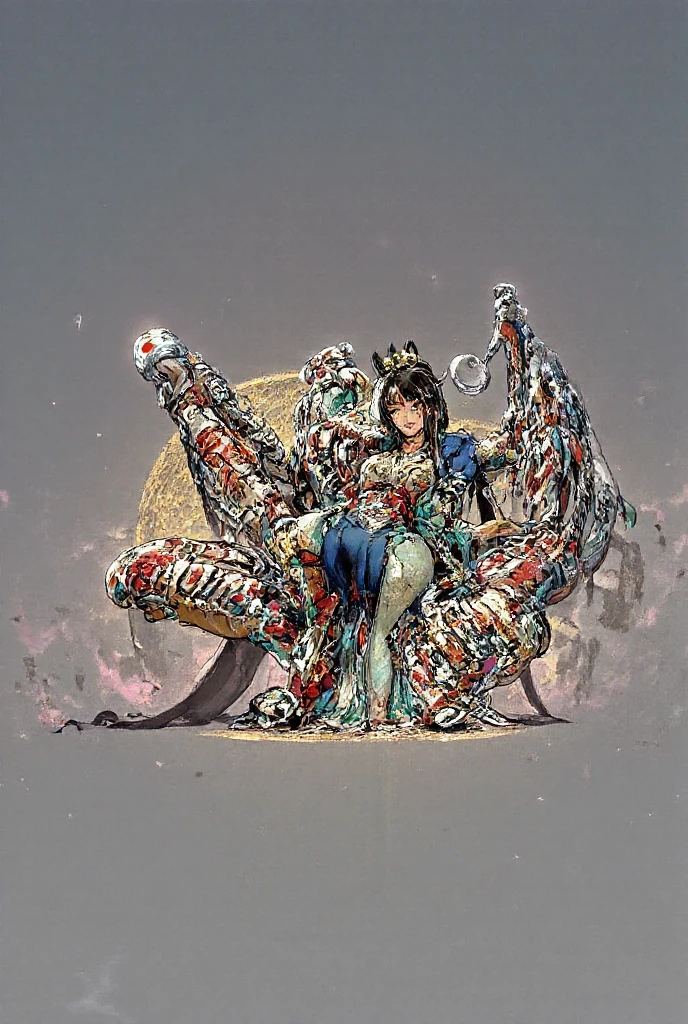 Personaje de anime con un sombrero y una espada en la mano, lanza, Cabeza de Gundam, Arte de personajes de anime, Barbatos Gundam, kill la kill illustration, Personaje de anime, EVA Unidad 0 1, # mecha, Arte Zerochan, Arte detallado del personaje de anime, Gurren Lagan, Arte clave del anime, Neon Genesis Evangelion Fanart, advanced digital anime art ”