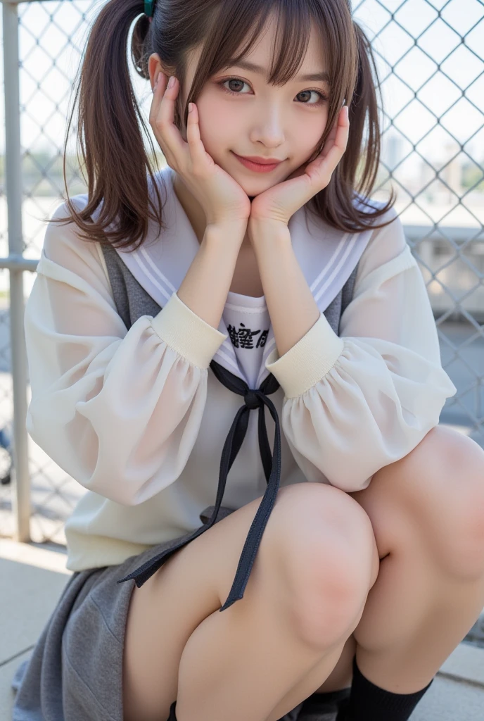 Detailed face, Cute face, Uekura, One Girl, Black Hair, have, dress, footwear, wing, Simple Background, sign, flower, Manicure, Wide sleeves, Long sleeve, blush, animal, white flower, alone, whole body, Show Viewer, High heels, Frills, bow, bangs, ribbon, +_+, shoes, Grey Eyes, shoes,