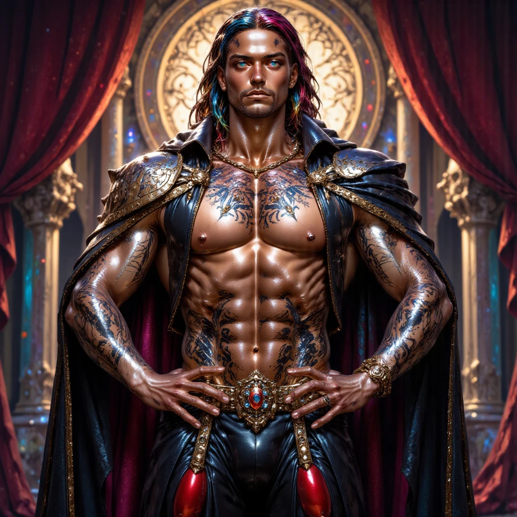 A 20 year old  boy with body of ramayan time whose color midium with 180 feet hight who is belongs to Hindu shree krishn family with black shut 