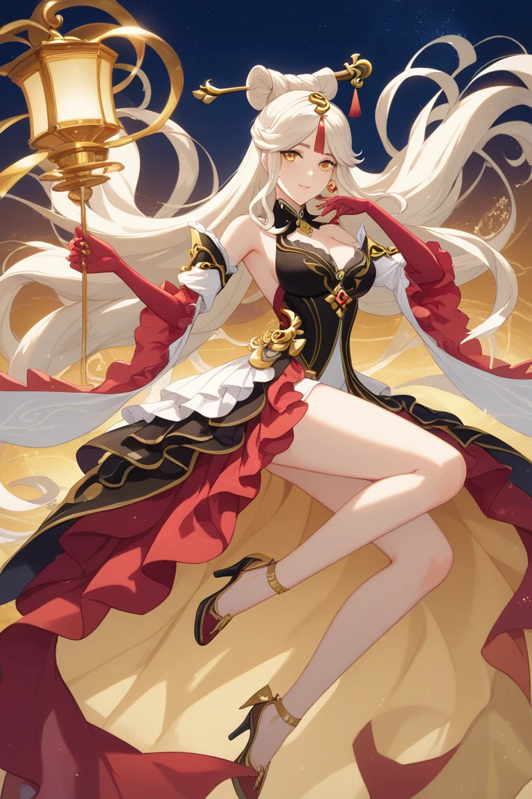 Loli Dragon Girl Small Graceful Clothes Fantasy Queen, little, Full Height Fantasy, Queen, elegant, Harsh, cold, dragon, Full length, lace, , loli, Queen, rich, a lot of jewelry, Crown, Gold, Little Dragon Girl