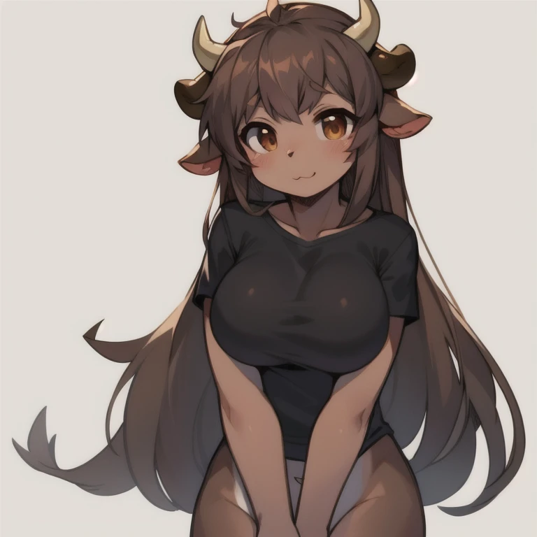 頭部が山羊で下半身がBlack body hairに覆われた足に蹄を持つ全裸の女の子,Extremely thin body,Small breasts,Beautiful nipples,Crouching pose,Very long arms,Long, pointed claws,Black body hair,Black realistic goat face,Goat Eyes,A girl who looks like a devil,Hairless upper body,Perfect goat face,Skin-colored upper body,Hairy lower body
