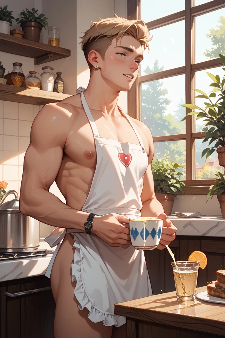 A beautiful anime-style boy with a well-defined sixpack, perfect facial features, detailed eyes, sharp jawline, piercing gaze, intricate hair, glowing skin, dynamic pose, dramatic lighting, vibrant colors, cinematic composition, intricate details, highly detailed, 8k, photorealistic, masterpiece