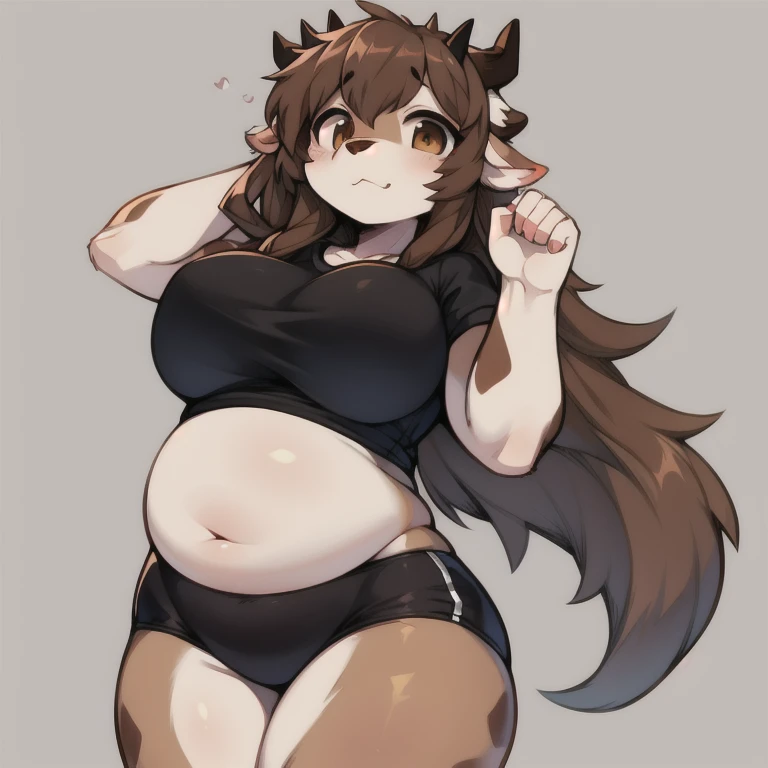 (((best quality, masterpiece, detailed, perfect face))), ((1 , solo, ), (nood, medium breasts:1.2), (pregnant), squid belly, Navel, (disdain, contemptuous), ((Highlight removal eyes, empty eyes)), blush, confused, squatting, open legs, armpits, arms up, arms behind head, cat ears, cat tails, black long hair, sweat, from below, white background
