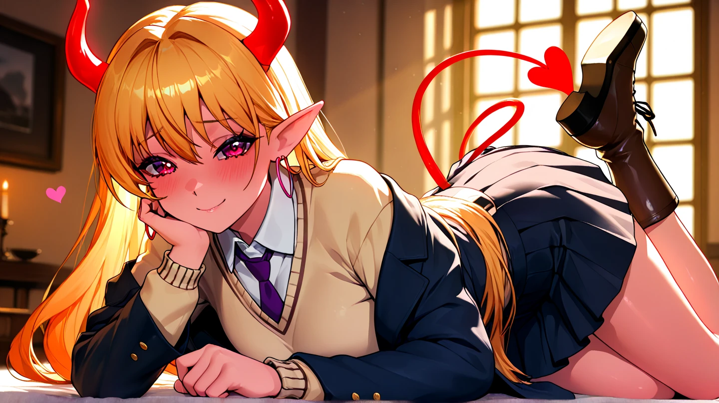 Classmates, in classroom, mind control by succubus, giving blowjob, kneeling