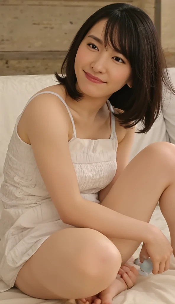 NSFW、masterpiece、Highest quality、Awareness-raising、Ultra-detailed、High resolution、Absurd、One Girl、very cute、smile、short hair、Panties Off、Open big chest、Upturned nipples、Spread your legs wide、Angle from below、Crouching、internal、shoulders are cut off,I love my viewers、Heart background、looking at the camera、Love love、Optics, Spread your legs, Thigh focus, [Full Body Shot], Shooting from below、A beautiful crack、naked