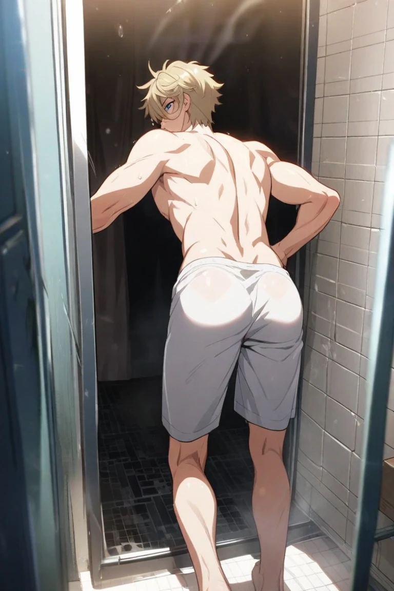 Naruto, shirtless, underpants, lime thong, showering, 12-year-old boys,