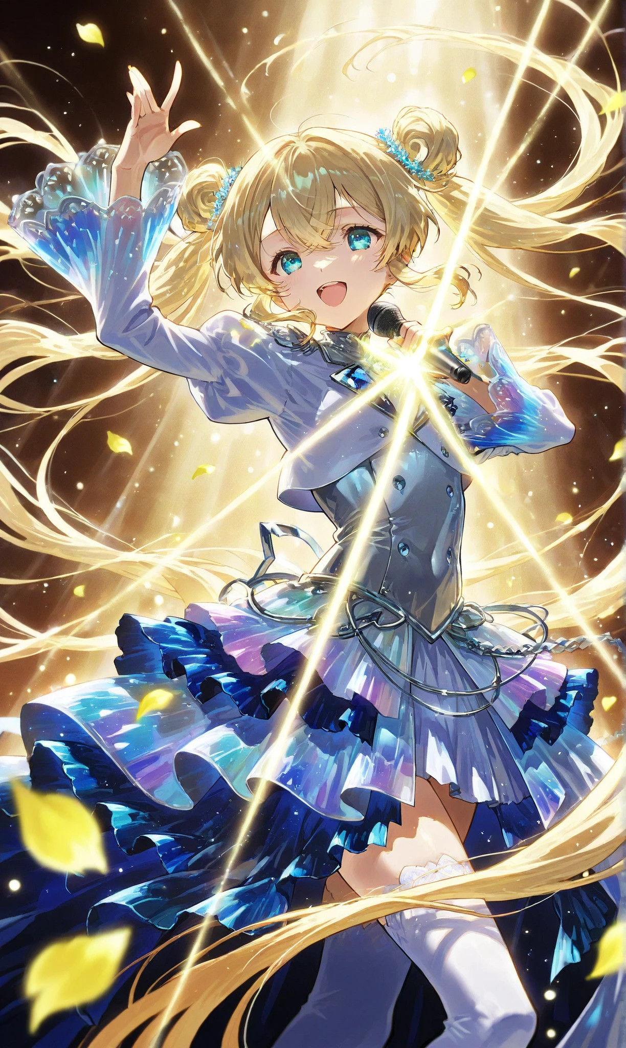 image quality:Highest Quality
Camera Focus: Blur the background
light:sidelight
person:20-year-old female,Gal model 、
Bright light、
Hairstyle: Short Bob、With bangs
dress:Gal、Hysterical glamour expression: The best smile、
Thin and delicate、Small bust、From head to toe、
Slim and beautiful legs、Thin thighs、pantyhose、pumps、
flowerpunk、Sparkling light particles、
Vivid gradient effect