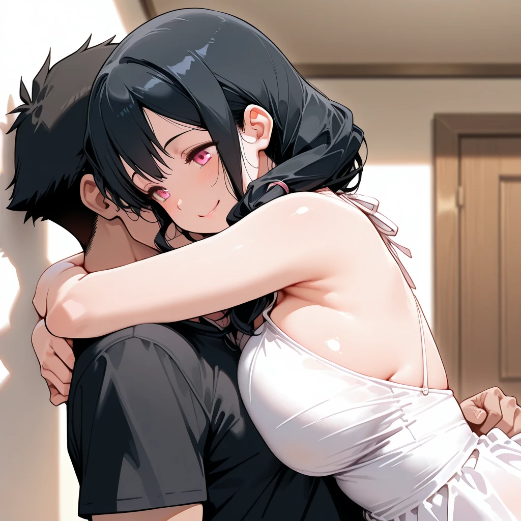 {{{{{High-resolution night photo of Fully recovered emotionally from her wounds, former rape victim woman lovingly hugging from behind her beloved}}}}},{{{{{A high-resolution scene of the cutest neat rape Fully recovered emotionally from her wounds, former rape victim woman lovingly hugging from behind her beloved}}}},{{{{{A super cute masterpiece made with the latest ultra-high resolution UHD technology}}}}},{{Extremely detailed}},{{{{{shiny gloss medium beautiful hair arranged in a pretty, girlish hairstyle}}}}},{{{{{neat girl's frilly camisole}}}}}, {{{{{The woman, a rape victim, was rescued by a kind young psychiatrist and lived with him in his home for several years. One day, when the young man gently turned to her and embraced and kissed her, her heart was filled with love and she grew to be pure and lovely, the young man's favorite. After several years of pure love, the young man loved her until her wounds healed and their love was fulfilled. She gradually transformed into a holy wife with beautiful breasts and a too happy expression on her face, gently holding him from behind, her tits and hair shaking}}}}},{{{{{The cutest rape victim woman has very small face and fluffy round pure white marshmallow beautiful top bust and beautiful curvy waistline}}}}