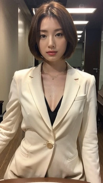 Business suits, a short skirt
