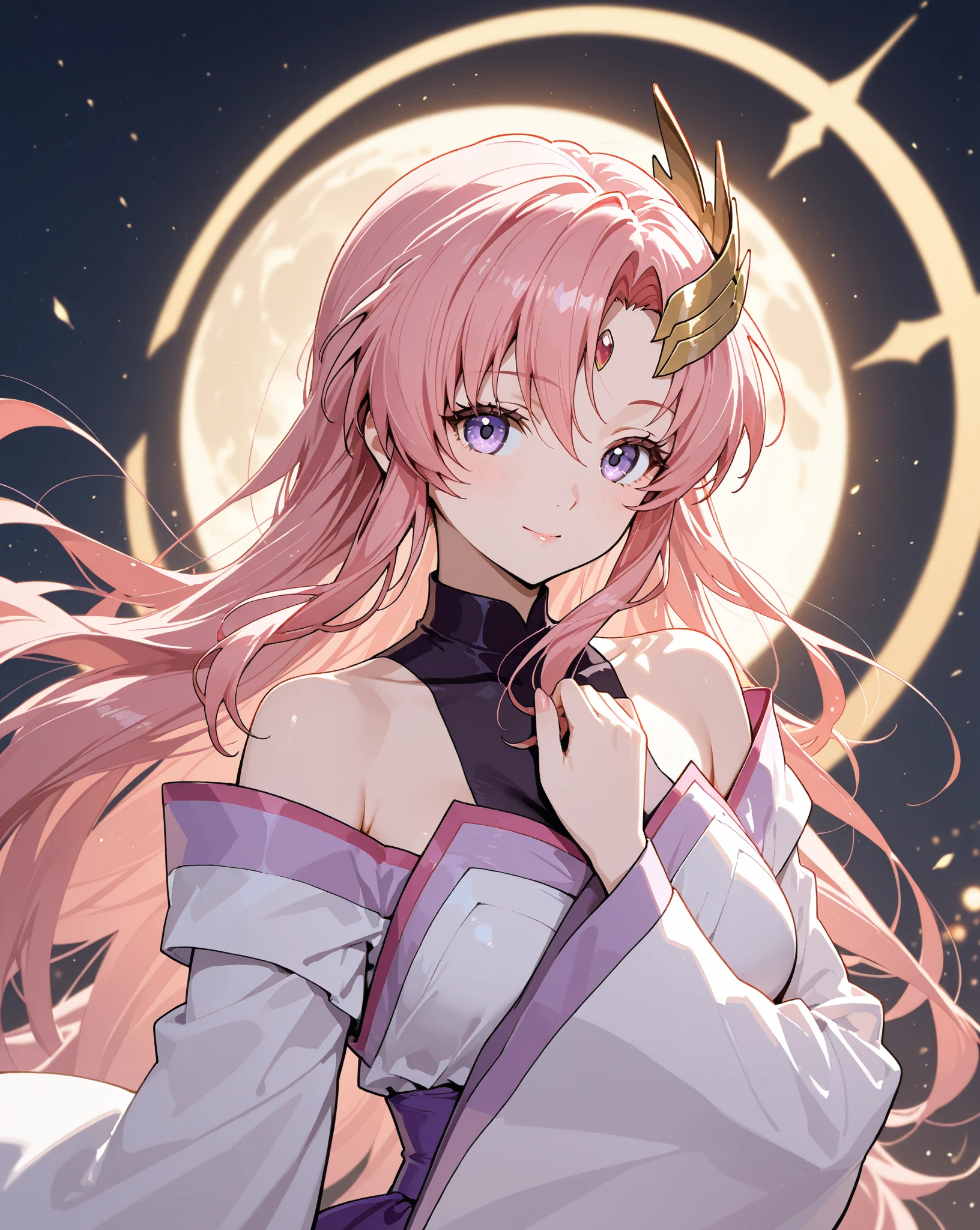 <lora:heizou:1>,masterpiece, extremely detailed cg unity 8k wallpaper, incredibly absurdres, best quality, highres, wallpaper, 1boy, jitome, upper body, adjusting hair, back, surreal, depth of field, reflection light, absurdres, glitch, cherry blossoms, cloud, full moon, looking at viewer, moon, moonlight, night, night sky, outdoors, petals, blue moon, rose petals, sky, star sky, starry sky, sun, ((masterpiece,best quality)), dynamic angle, (beautiful delicate face:1.1), solo,(1boy:1.3)