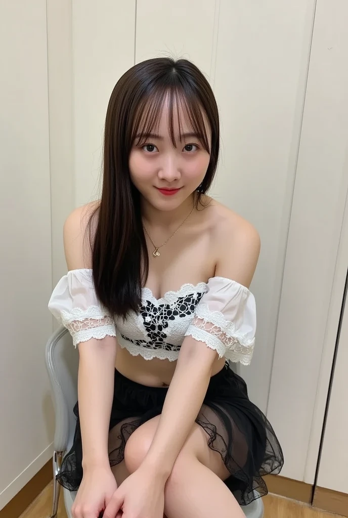 Highest quality, Ultra-high resolution, 
RAW Photos, 9:16

One personの日本人の女の子, 15 years old, , 
One person, 
cute, Baby Face, Young face, Young Breasts, Small breasts, A cup bust, short height, 144cm. 35kg, 
Black Hair, Straight Hair, bangs, long hair to the waist, 
High gloss,Hair Super Straight Long Hair, 
one piece, Long skirt, 
Selfie, 
