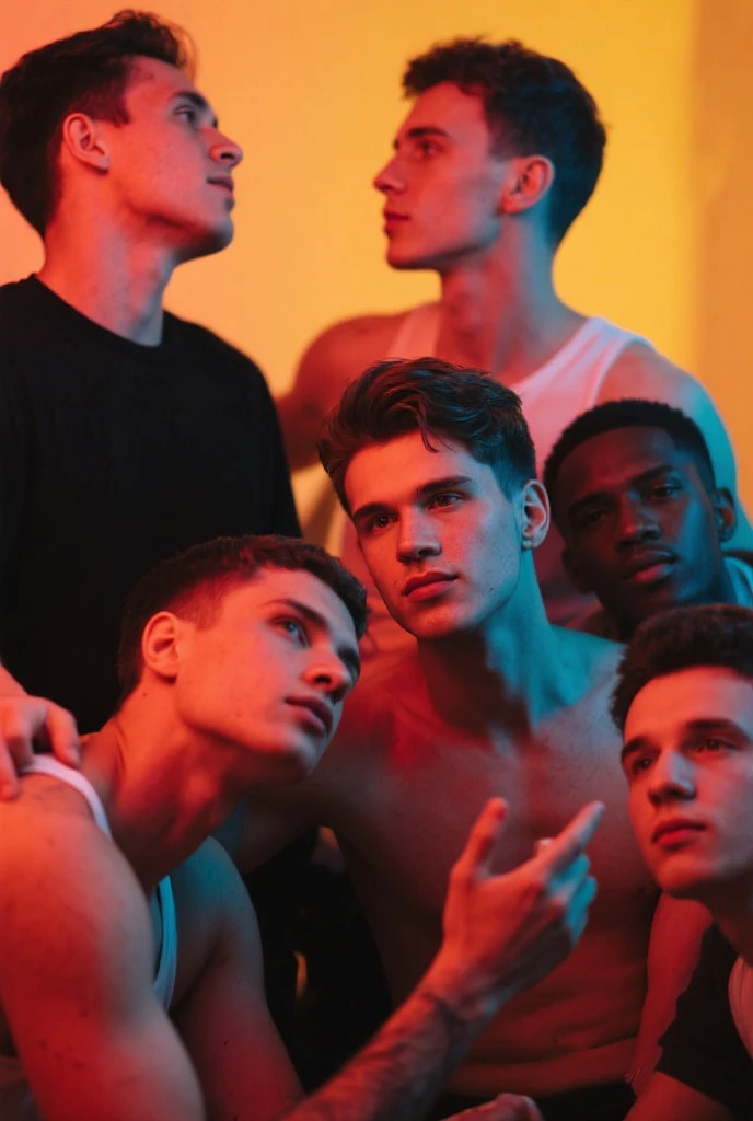 33 hot boys in an elevator