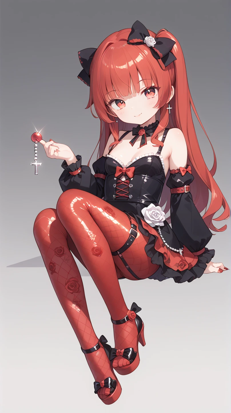 (kureiji ollie:1.2), (( 1girl)), trending on artstation, intricate, ((masterpiece:1.5)), ((ultra detailed:1,5)), ((superb quality:1.5)), multicolored hair, perfect anatomy, smile, shiny skin, sit, detailed lingerie, glove