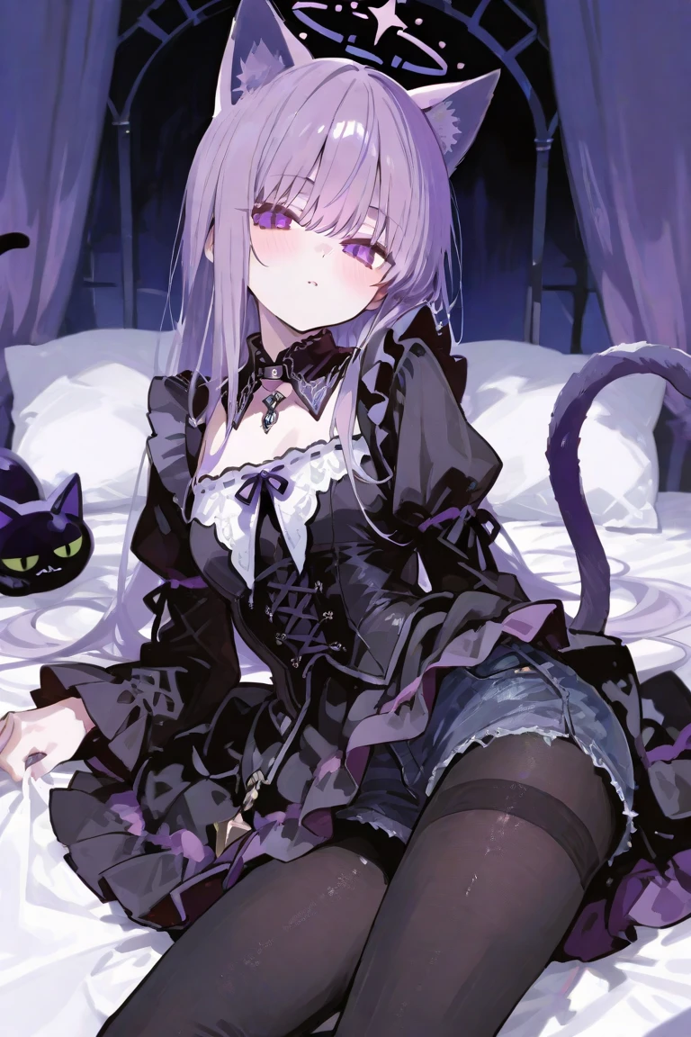 frombelow、hair adornments、耳环、Cat Ear Headphones、🎧、eye glass、knee high、frombelow、fullmoon、natta、🌕、Black pleated skirt、bob cuts、half black、Half Red、horor、、dishevled hair、long、Blunt bangs、Ahegao ( Silly / Sexual ecstasy)、dark hue、Combat maid、Cross-eyed、Stranger、View other people、Ahegao , Silly,Sexual ecstasy,Drunken eyes,Blunt bangs, Black hair, (finely detailed beautiful eye: 1.2), (Detailed background,Dark Fantasy), (beautifull detailed face), High contrast, (Best Illumination, extremely delicate and beautiful), ((Cinematic Light)), Colorful, Hyper Detail, Dramatic light,