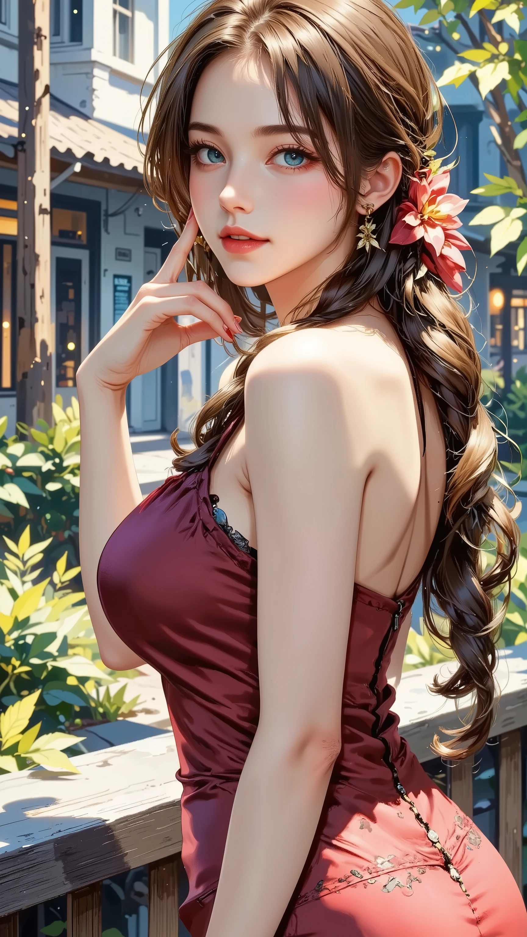 (wash painting)、(1girl,short hair,thick short neck,curvy,smile),random situations,random angles
