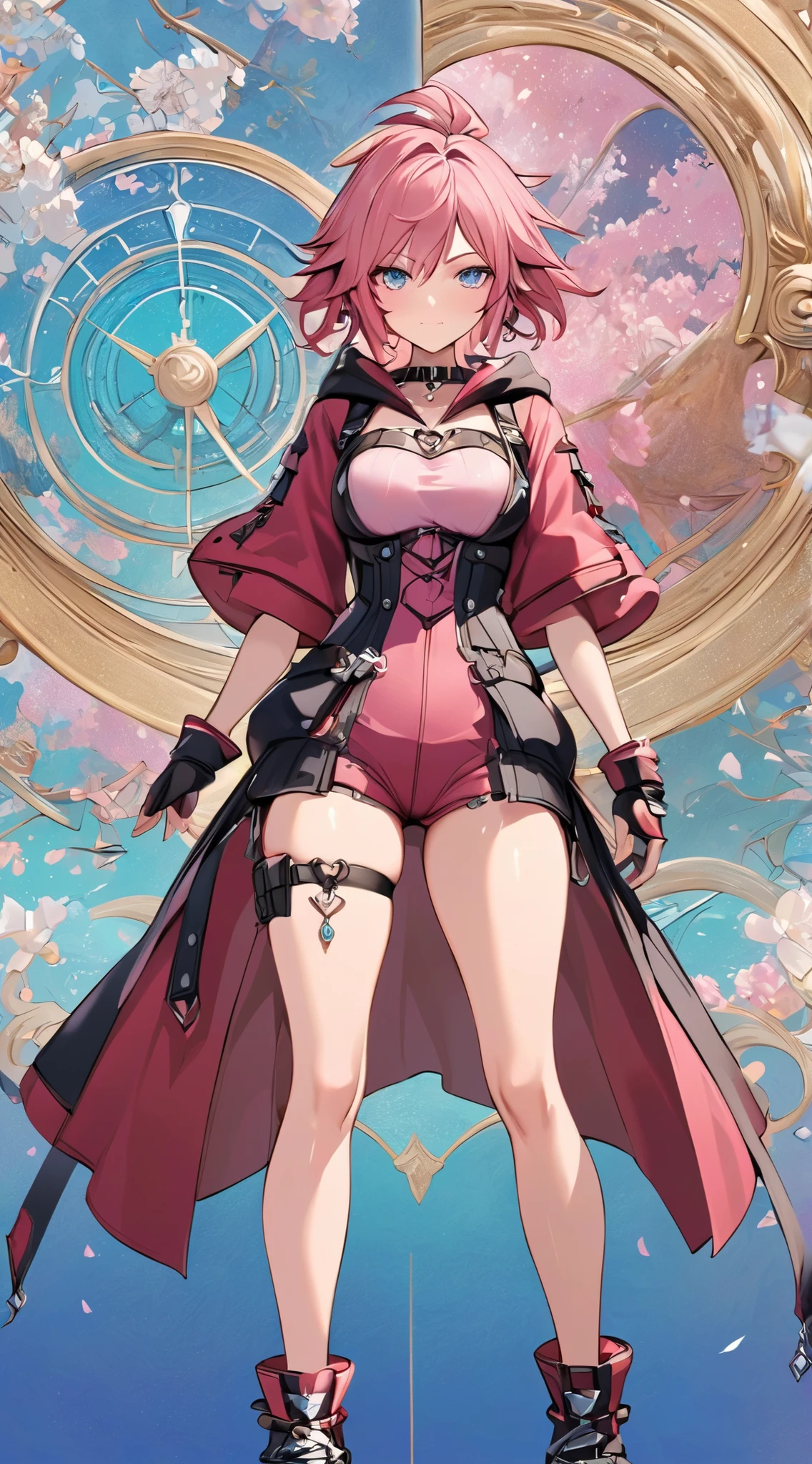 (1 woman, solo:1.5),(pastel color lineart:1.5),beautiful person,
BREAK (an extremely beautiful 32-year-old girl,perfect body,perfect ???????,Bishojo),mature female,(nice hands, perfect hand),(fit body:1.3),
BREAK extremely detailed cute face,(finely detailed beautiful eyes: 1.3),detailed eyes,(emerald blue eyes:1.4),model,
BREAK extremely detailed hair,(short hair:1.3),straight hair,shiny hair,(pixie cut),(crimson hair with light red tips hair),(blunt bangs),
BREAK (MEDIUM HUGE BREAST:1.3),(GIGANTIC HUGE HIP:0.6),saggy breasts:1.2,pendulous breasts,realistic breast physics,
BREAK (blush,smile:1.1),open mouth,(pale skin:1.3),(gleaming skin),sweat,oily skin,well shaped her nose,
BREAK (white theme:1.4),latex,white,pink,serafuku,latex serafuku, lace, fore head, white serafuku,latex serafuku,complex flower pattern,rubber_suits,long legs,glossy kimono,harness,Bodysuit,bare legs,
BREAK (standing on the floor:1.5),(from side:0.8),(profile:0.8),(arms behind back:1.3),(upperbody:1.2),
BREAK (simple background:1.3),(white background:1.3), zentangle,(patchwork layout simple white garden Backgrounds:1.2),
BREAK absurdres, absolutely resolution, incredibly absurdres, highres, ultra detailed, official art, unity 8k wallpaper, detailed background