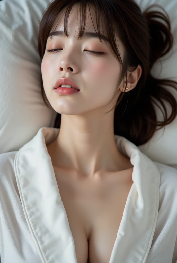 (pencil_draft:1.2, Messy lines, gray scale, traditional media, draft),1 girl,large bed, (Lie on your side), (Close your eyes.:1.8),long hair, tits,big breasts, ((draftกายเปลือยเปล่า)), close up, watch, The sun shines on the chest., detailed beautiful girl, clear details, Surrealism, About Art, Ultra HD, Anatomically correct, Awesome details, best quality,(pink lips),(red eyeshadow), (anal rape)