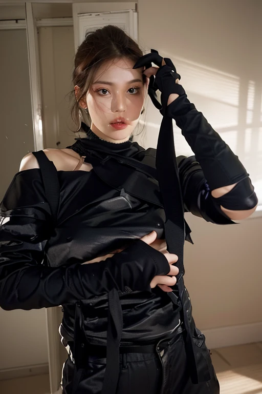 (((restrained very hard))) , (((shibari by brown rope))) , ((( arms_behind_back))), bound arms , bound legs, blush, crying, saliva, be breathless, a lot of sweat, steaming body, pussy juice, love juice, orgasm, mid shot, full body, perfect anatomy,{{Best Quality}}, {{super detailed}},One girl,Downturned eyes,G Cup Breasts,drooping eyes ,Cute girl with black bob cut hairstyle and white marble glowing skin,11 years old,Cute Girl,Oval face shape ,slender,Detailed portrait of the perfect lovely girl, slim, Face , Futuristic , Teen, kwak ji young, Dreamy, Black eyes, Cinematic lighting, Innocent, Highly detailed, Sharp Focus, Smooth, art stations, Convoluted,Ballet dancer ,awardwinning, Pure aura, Anime, Highly detailed CG Unity 8k wallpaper of girl with perfect symmetrical confident face with black mid-cut hairstyle and blushing cheeks , taken by Canon EOS, Sigma Art Lens 28mm f4, ISO 200 Shutter Speed 2000