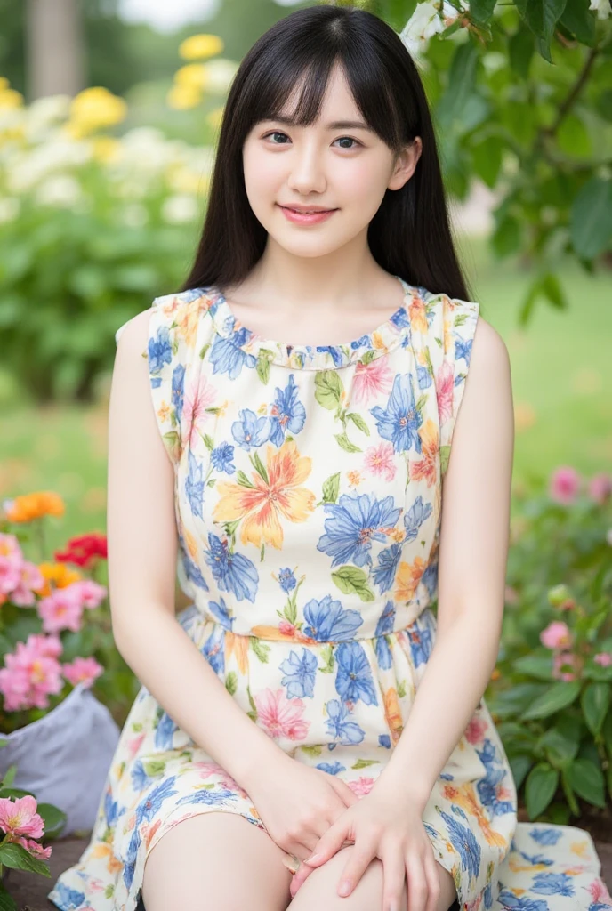 Asian girl, aged around 25, gracefully adorned in a leaf dress, her delicate features accentuated by the intricate patterns of the fabric. Her long, dark hair cascades down her shoulders, framing a beautiful and detailed face. Her almond-shaped eyes sparkle with a bright expression, their beauty enhanced by the natural color of her lips. She stands with one leg slightly bent, her posture Feminine and poised. The soft sunlight filters through the leaves, creating a high-quality, super detailed, 8k wallpaper that captures every intricate detail of her outfit and the surroundings. The background, though blurred, adds to the dynamic shape and beautiful composition of the image.