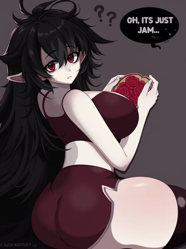 One woman, 24 years old, mid , black hair, long hair, wavy hair, curly bangs, on her knees, on the floor, looking at the camera, ripped clothes, dirty, red dress, nipples eyes, glowing eyes, treasure with gems, white snakes,