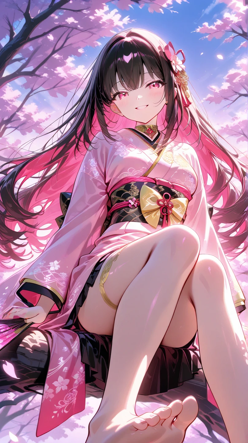 top-quality、extremely delicate and beautiful、Soio、Soio、8--old l、japanes、elementary stu、(Pink leotard)、dress room、Tiara on the head、A smile、is standing