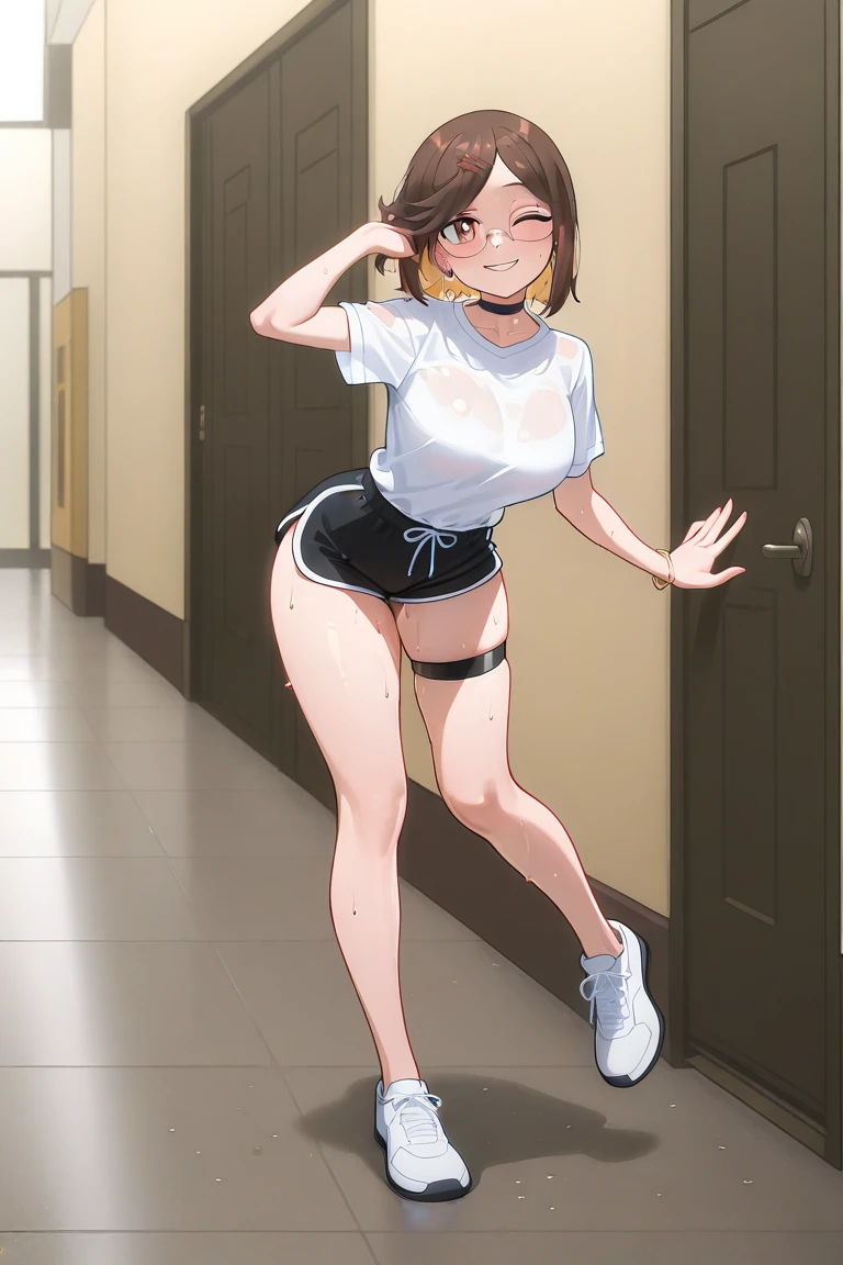 A Japanese female anime character arrives at work in only her underwear because she thinks she'll be late for work, and her boss looks at her and says, "How did you manage to do that?"?" "Um… I use luxury shampoo for my hair, I'll have a professional masseuse do it for me.." "Then I know a massage parlor that costs 3 million won. Let's go.?”
