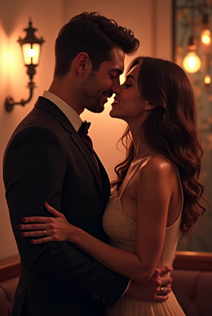 Couple close-up，romantic movie shots，(movie lighting:1.5),romantic movie scene，romantic movie special effects，romantic movie atmosphere，romantic movie effect，romantic movie shots，romantic movie scene，romantic movie special effects，romantic atmosphere，romantic effect