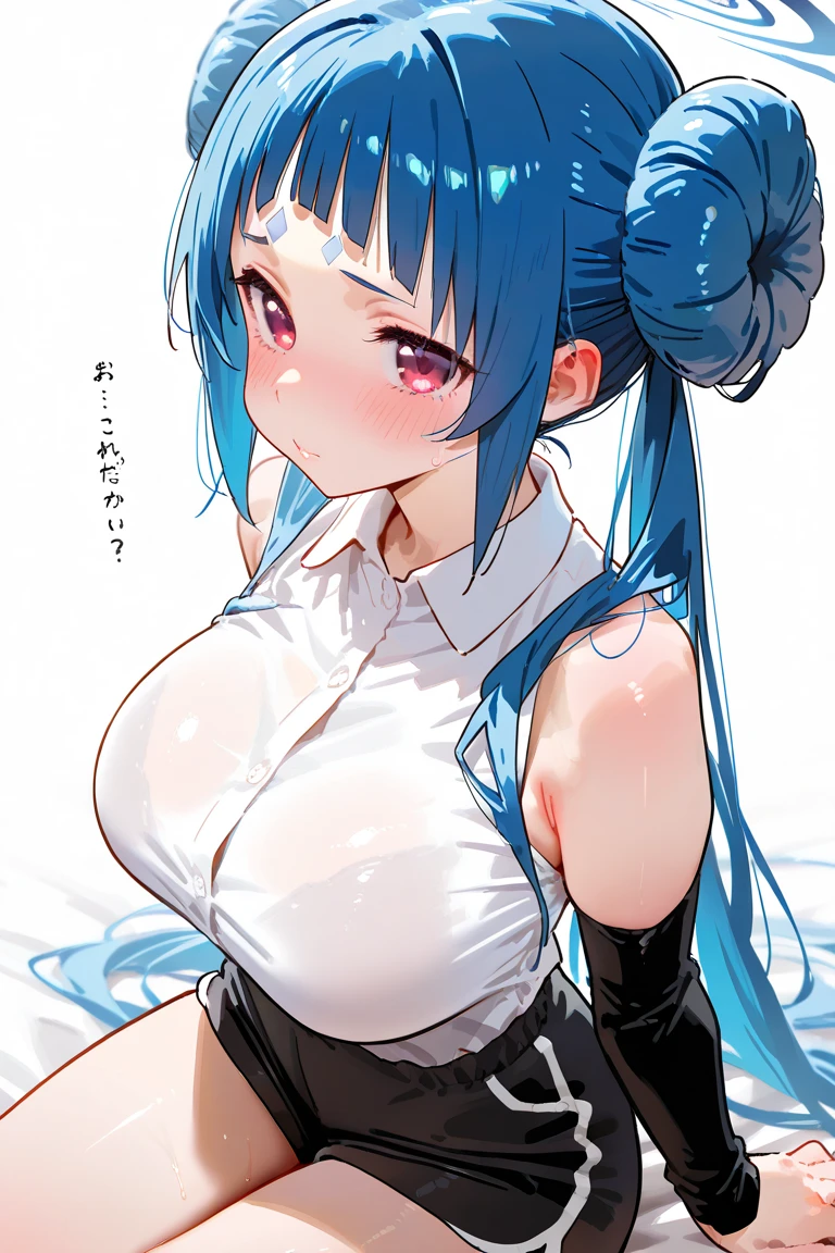 ((((1girl)))), ((dark blue inverted bob haircut, dark blue inverted bob hairstyle, dark blue eyes, eyes have hypnotic swirls)), (((extremely busty, extremely wide hips, extremely big ass))), slightly tan skin, (wearing Japanese white high school with white skirt and blue tie, wearing dark blue stockings, wearing brown loafers, wearing white panties), squatting looking down at viewers, pov viewer pone ground view, evening sky, slightly cloudy, sunset sky, slightly cloudy, squatting a few feet from viewer, disgusted emotion, pouting, on bottom of flight of stairs, park background, ((hands resting on knees, school brown satchel hanging on right shoulder)), holding phone up to face,