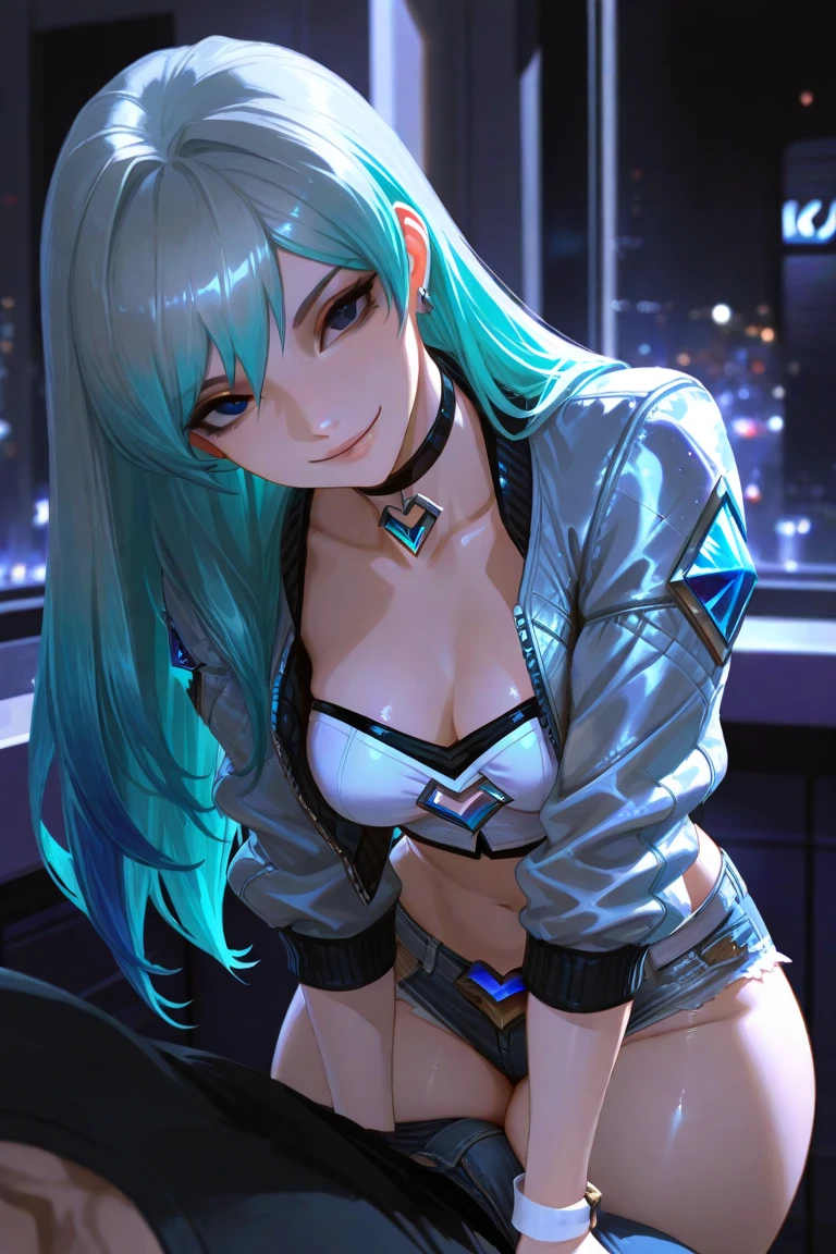 {{masterpiece}}, best quality, extremely detailed CG unity 8k wallpaper, cinematic lighting, lens flare, beautiful detail eyes, black, side glance, multicolor short white hair, colorful light, particles, heterochromia, (colorful:1.5), (colorful hair:1.5), futuristic bikini, beach view, nipple slip, little breast,