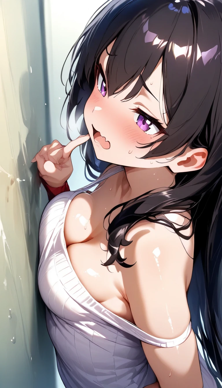(((nsfw))),((((ultra detailed)))),(((((((very small private room))))))),((((on the black mat)))),(((((1loli))))),(((((petite))))),(((((large breasts))))),(((nude))),(((squatting openlegs))),(((spread pussy))),(((pussy juice))),((((sweat)))),(((((steam))))),(((((arm up))))),(((((armpit))))),((((((hand in own hair)))))),((((very long straight hair)))),(((black hair))),((smile)),(happy),surprised,((open mouth)),(((((cum on hair))))),(((((excessive cum))))),(((((cum in pussy))))),((((((cum drip from pussy)))))),((((cum facial))))