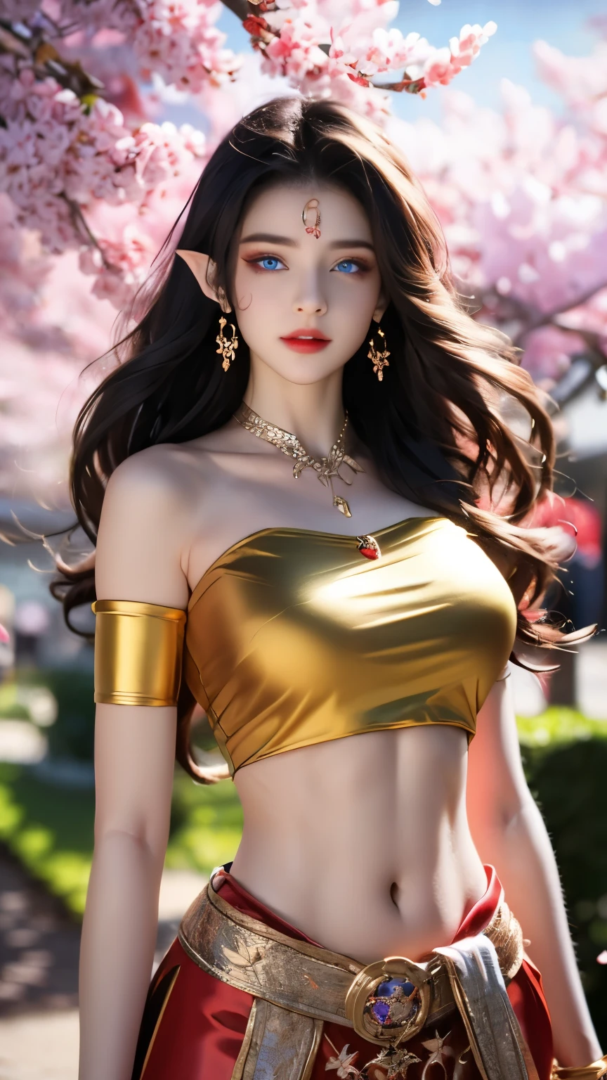 (highest quality、Full body photo 1.2、8K、best image quality、Award-winning work)、(one young girl, 14 years old:1.3)、(luxury underwear:1.2)、(red eyeshadow:1.2)、perfect makeup、long eyelashes、Super high-definition sparkling eyes、ultra high definition hair、ultra high resolution glossy lips、Super high resolution perfect teeth、Super high resolution cute face、brown hair、(((very long straight hair:1.2))、look at me and smile、[clavicle]、accurate anatomy、Luxury love hotel、(The most moody warm lighting:1.2)、blurred background、With bangs、Super high-resolution glossy and moisturized face、Super high resolution glowing skin、most detailed face、Ultra high resolution detailed faces、ultra high resolution hair、Super high resolution sparkling eyes、Beautiful face drawn in every detail、Super high resolution glossy red lips、big breasts、cleavage、Fashionable necklaces、(((Full body photo 1.2)))、Hair fluttering in the wind 1.2、Professional Lighting 1.3
