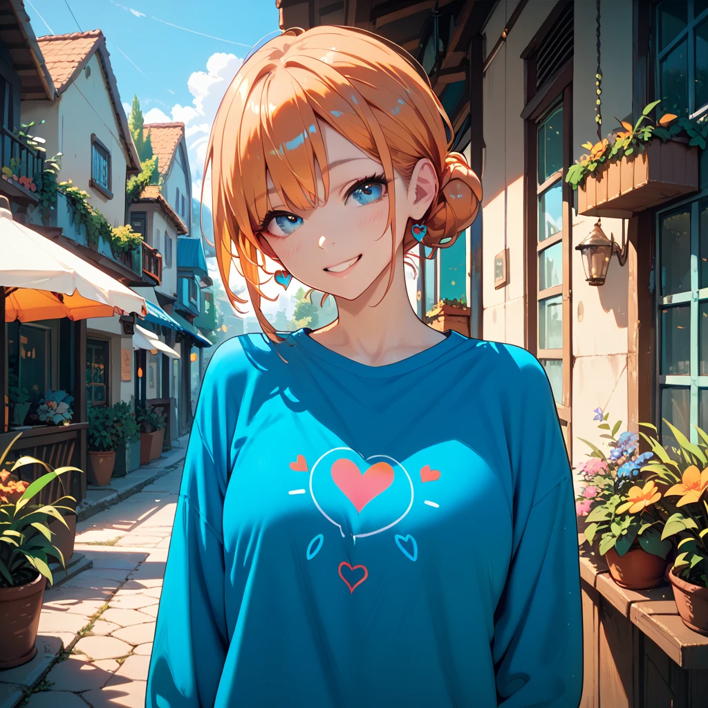 make a beautiful girl, olhando pra frente, usando camiseta com a logotipo do site discord