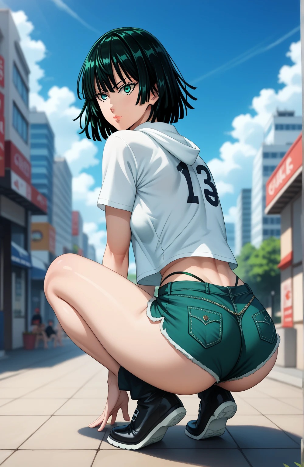 Best Quality, Master piece, mini skirt, big thighs, stockings