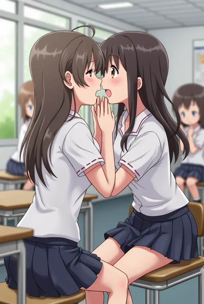 2girls, nishikigi chisato, inoue takina, lycoris recoil, apron, Japanese cafe, anime, 1boy fat_man, faceless male, multiple views, brown_penis, cooperative_fellatio, licking penis, masterpiece, best quality, very aesthetic, absurdres, highly detailed, cum, mosaic censor, comic