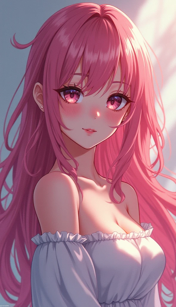 a one woman, nezuko kamado, in a pink dress is posing for a photo, seductive anime girl, extremely detailed artgerm, detailed anime artwork, detailed anime digital art, role model | artgerm, artgerm. anime illustration, artgerm. high détail, detailed anime art, clean detailed anime art, 4K anime-style, beautiful seductive anime woman