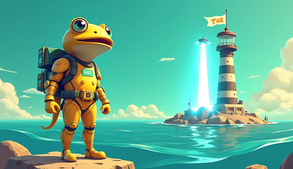 Main Part,best quality, illustration, Charmander in a space suit,Beautiful and detailed luster,(War:1.2),(nuclearexplosionbehide:1.3),rain,Detailed lighting,detailedwater,(Beautiful and delicate eyes:1.1),expressionless,