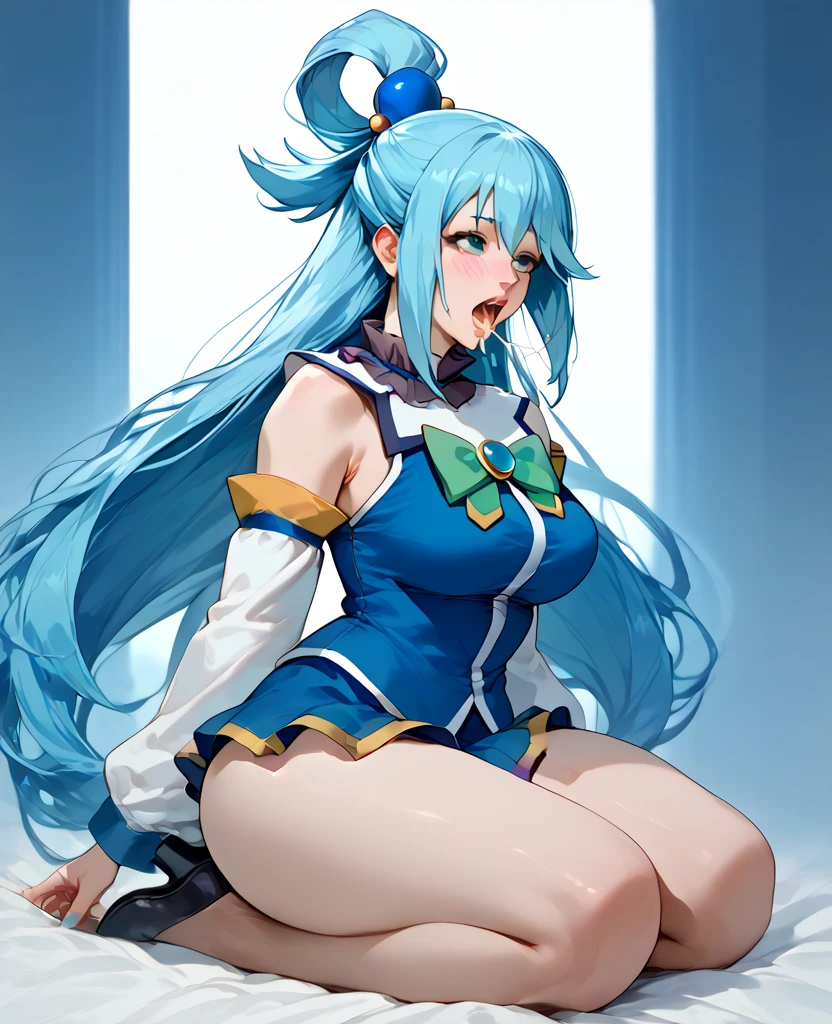 masterpiece, best quality, cute eyes, 1girl, solo,  ((white background)), full body, multiple views, boots, sword, sex pose,