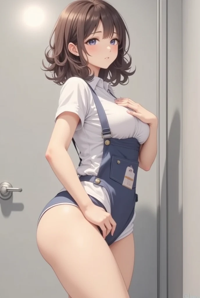 Feeling embarrassed、Nipples、high school student、One male and one female、Going to school naked