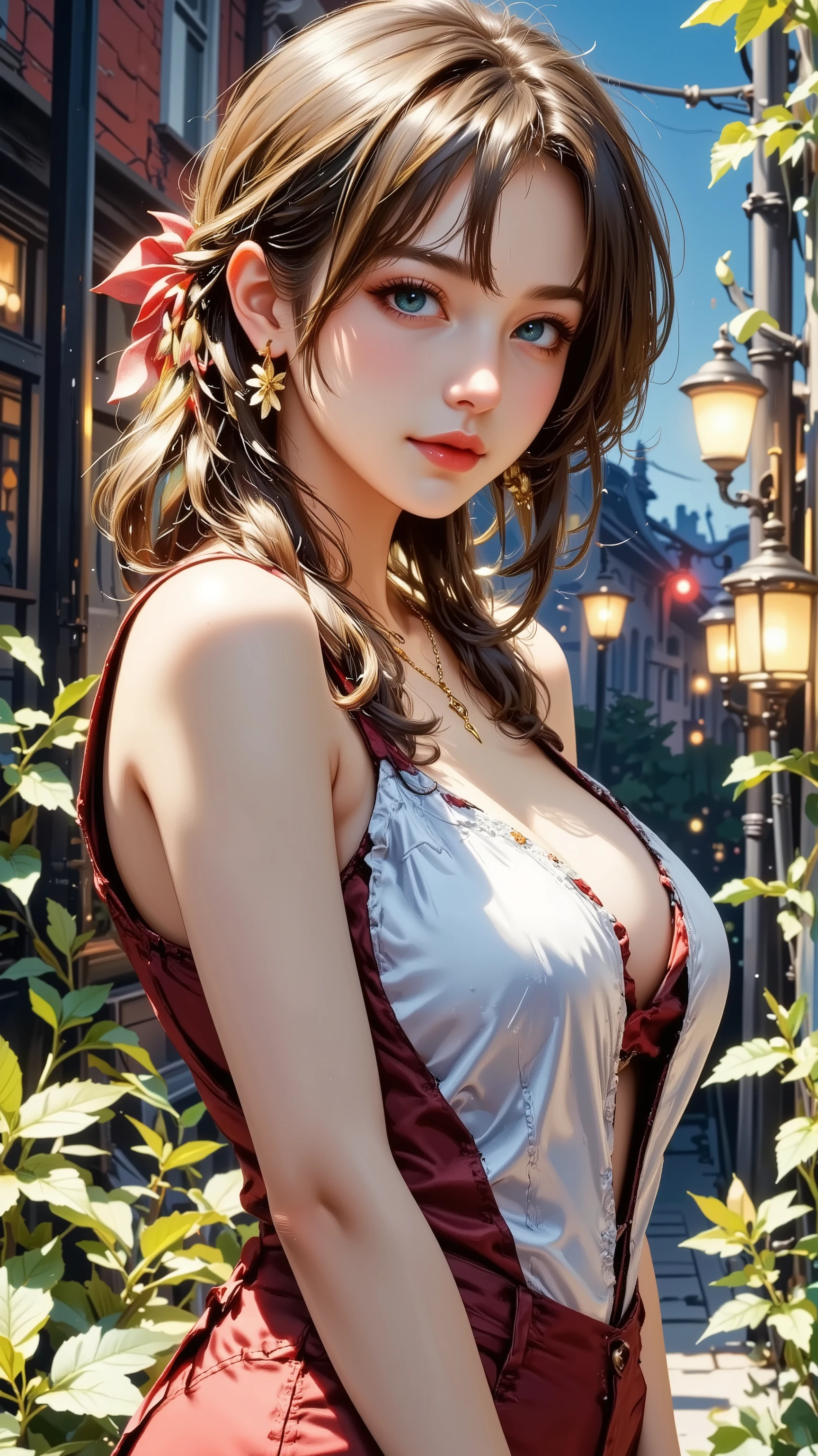 (wash painting)、(1girl,short hair,thick short neck,curvy,smile),random situations,