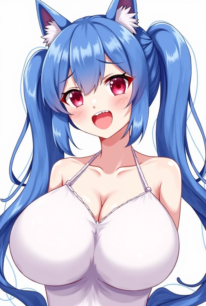 Pregnant women,Pregnant belly,Multiple births,bikini,Big Breasts,Red and blue hair,Hair Gradient,Long Hair
