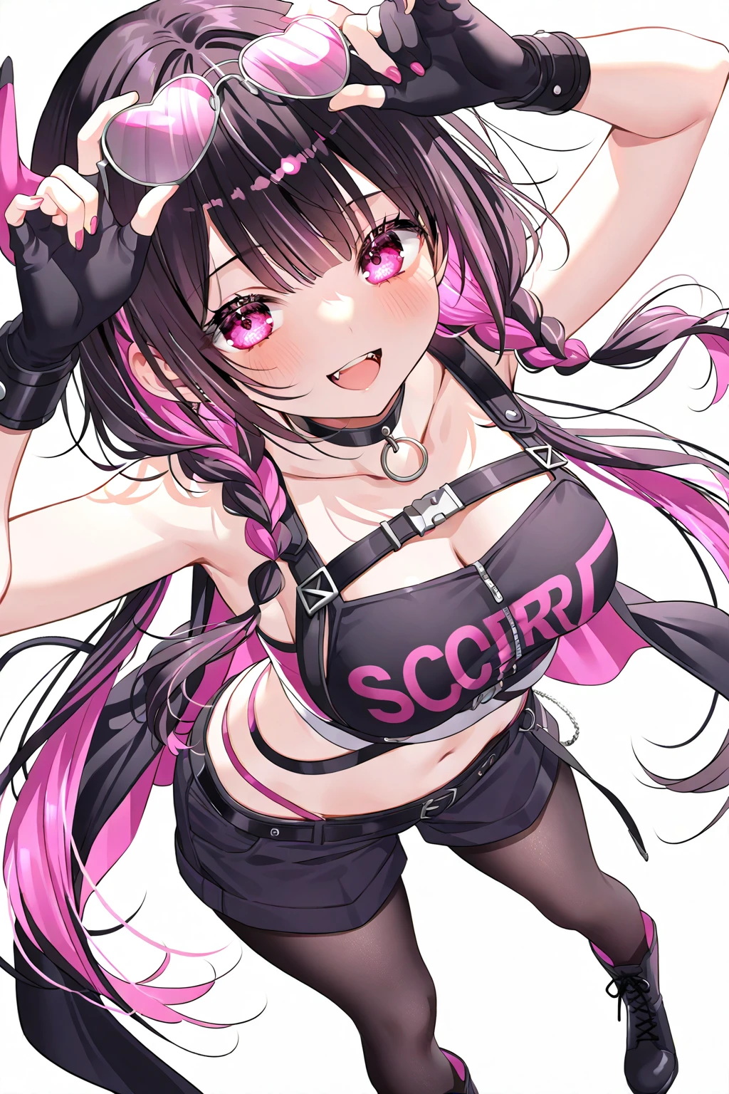 (small breasts:1.2), (perky chest:1.2), (pointed chest:1.2), (Pudding cake magazine cover:1.3),(from above:1.0),(shoot from the side:1.1),masterpiece, 1girl, Amazing Cleavage:1.1, thin waist, optimum,tmasterpiece,hight resolution,best qualtiy,hyper HD,super detailing,awardwinning,a 18yo cute girl,(The upper part of the body),anatomy correct,Beautiful Black miniskirt,garters,Gaze,Small face,bangss,holster,Beautuful Women,hands up,leg holster,Gaze,black boots,Cowboy Shot,cute face,a blond,Longhaire,Twin-tailed,Braids, Hairline,(scarlet eyes),long eyelasher,Hanging eye corners,White skin of the, ((see through camisole:1.1)), ((Sheer nipples:1.0)),Rocket Tits,(Slim body),smile,seductive weak smiling,(with sparkling eyes and a contagious smile),little open mouth, Looking at Viewer,