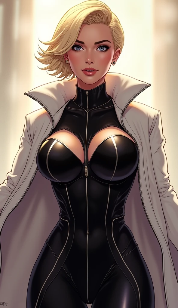 Close-up of a man in a uniform wearing a tie, heavy gesture style close-up, (SFW) Security Work, Anya of the Spy X Family, Mizuida Art Manga, Heroine 👀: 8, oppai, Handsome, Rei Hiroe Black Lagoon manga,