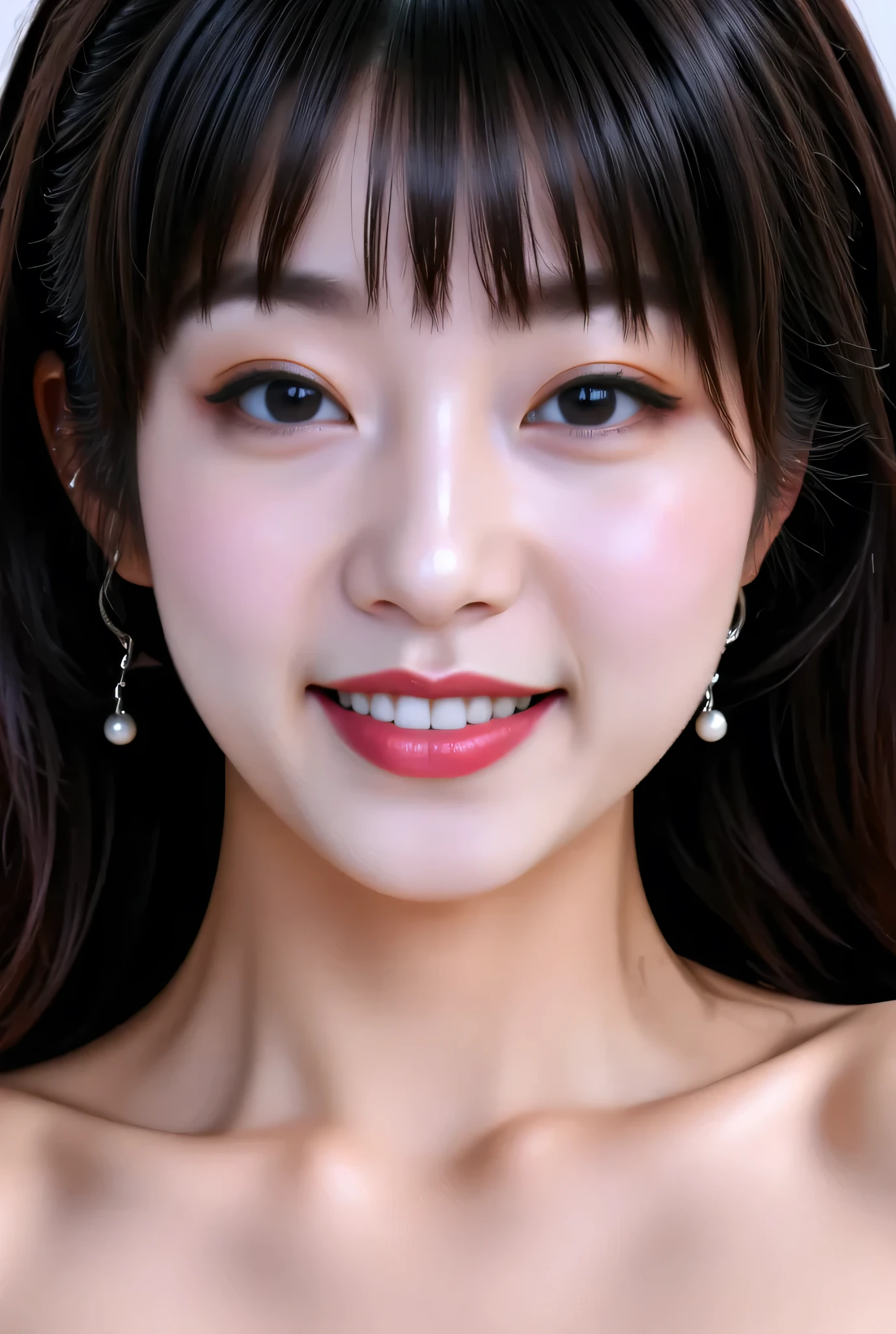 {{8k},{Highest Quality},{masterpiece},{realistic},{very detailed},{photorealistic},{{{black hair}},{{{( straight hair }}},{{bungs:1.8)}},{{detailed face},{detailed eyes}},{{lipstick}},{fine skin},{Fair skin},{{{topless:2}}},{{((topless,high school girl:18 years old):{{{{double eyelid, big eyes,,mascara,}}}},:{{Radiant Beautiful Skin:small breasts:((Big chest neck(red))Big :1.3))}}, (( from big areolas(red) from big areolas)), (((Naked:(nude):cat))), (cute face:smile:show me teeth), (Beautiful Delicate Eyes), {{{black hair}}, {{{with short straight hair}}}, {bungs:1.2)}}, {{make your face look smaller}}, {{face in detail}, {{draw eyes in detail}}, {{lipstick}}, {draw skin in detail}, {Draw white skin}