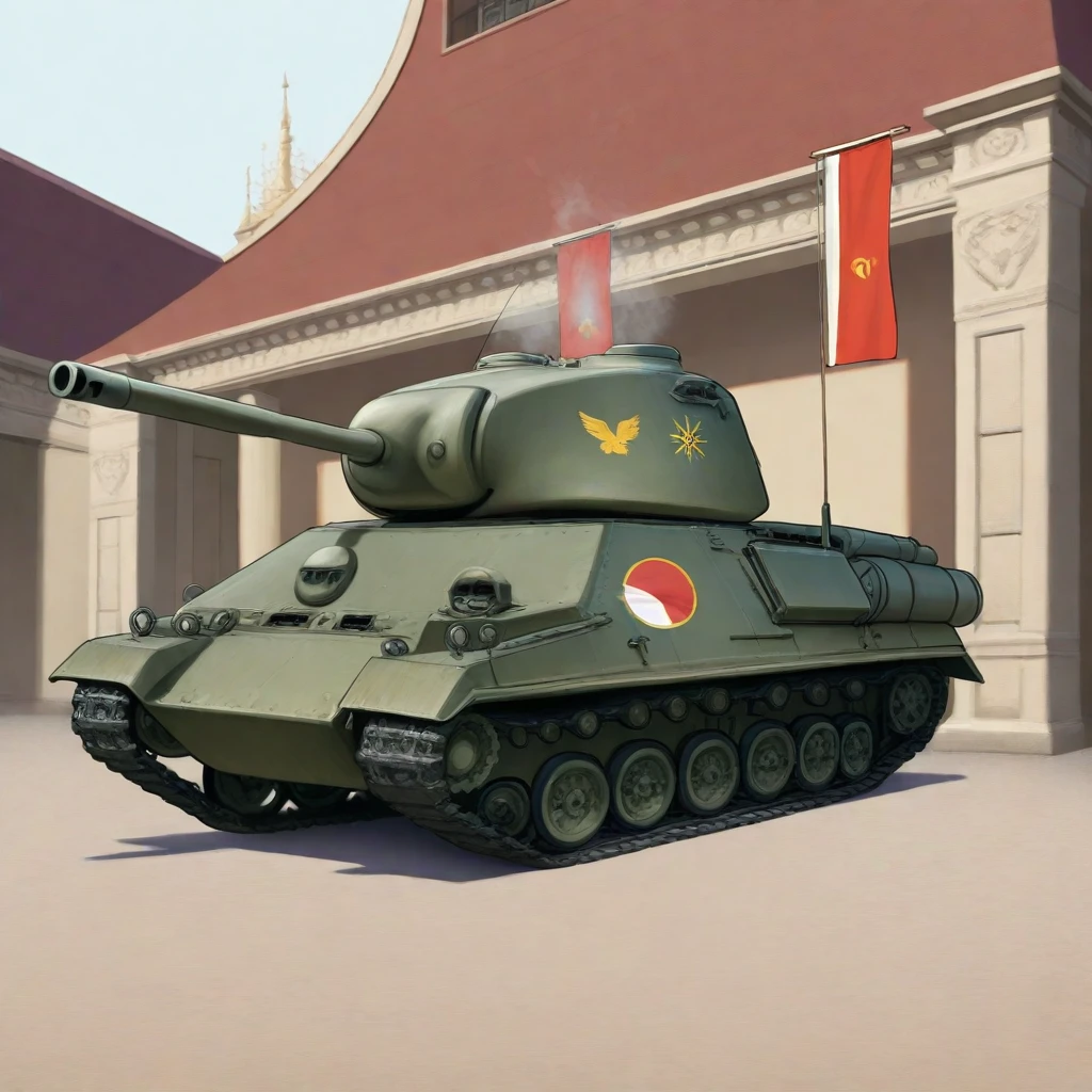 (best quality, high resolution, Watercolor Armored Tank