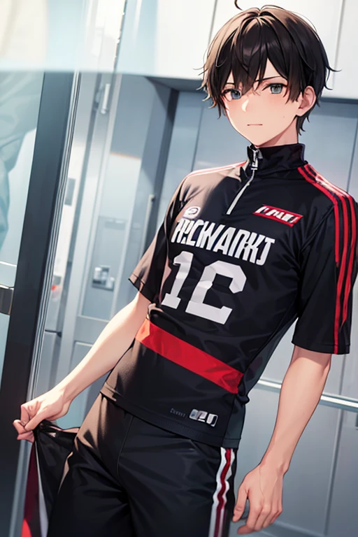 Ren Amamiya Persona,anime boy,soccer uniform, glasses